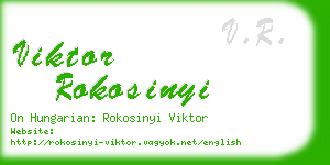viktor rokosinyi business card